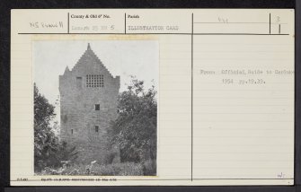 Tower Of Hallbar, NS84NW 11, Ordnance Survey index card, page number 3, Recto