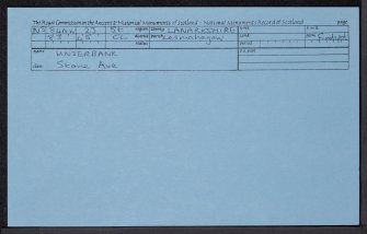 Underbank, NS84NW 23, Ordnance Survey index card, Recto