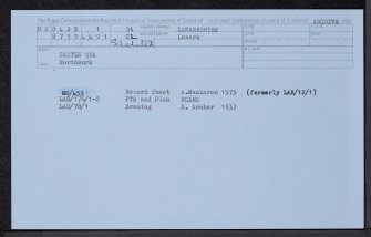 Castle Qua, NS84SE 1, Ordnance Survey index card, Recto