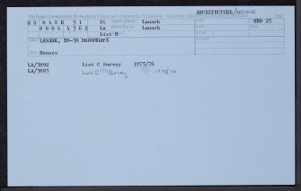 Lanark, 28-30 Broomgate, NS84SE 51, Ordnance Survey index card, Recto