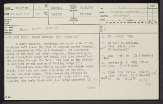 Watling Lodge, NS87NE 7, Ordnance Survey index card, page number 1, Recto