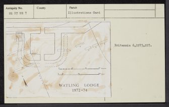 Watling Lodge, NS87NE 7, Ordnance Survey index card, Recto