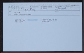 Dalnair, NS87NW 9, Ordnance Survey index card, Recto