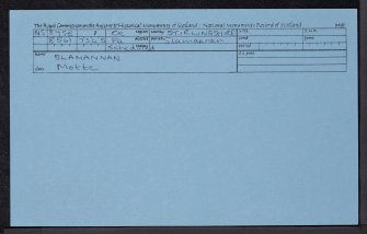 Slamannan, Motte, NS87SE 1, Ordnance Survey index card, Recto