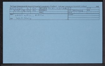 Airth, Lady Well, NS88NE 6, Ordnance Survey index card, Recto