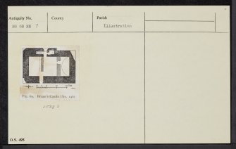 Bruce's Castle, NS88NE 7, Ordnance Survey index card, Recto
