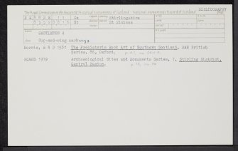 Castleton 4, NS88NE 11, Ordnance Survey index card, Recto