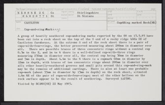 Castleton 12, NS88NE 26, Ordnance Survey index card, Recto