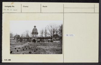 The Pineapple, Walled Garden, NS88NE 40, Ordnance Survey index card, Recto