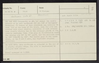 Gallamuir, NS88NW 3, Ordnance Survey index card, Recto