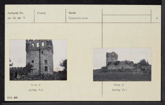 Plean Tower, NS88NW 8, Ordnance Survey index card, page number 2, Recto