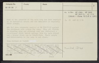 Lochlands, NS88SE 7, Ordnance Survey index card, page number 3, Recto