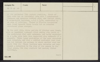 Falkirk, Camelon, NS88SE 23, Ordnance Survey index card, page number 4, Verso