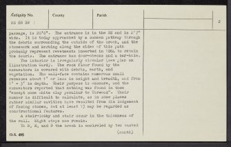Torwood, Tappoch Broch, NS88SW 1, Ordnance Survey index card, page number 2, Verso
