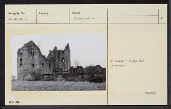 Torwood Castle, NS88SW 3, Ordnance Survey index card, page number 1, Recto