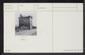 Sauchie Tower, NS89NE 1, Ordnance Survey index card, Recto