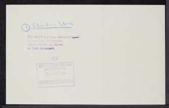 University Of Stirling, NS89NW 9, Ordnance Survey index card, Recto