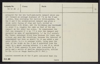 Crawford, NS92SE 2, Ordnance Survey index card, page number 10, Recto