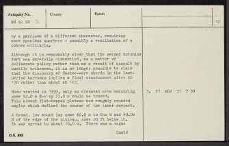 Crawford, NS92SE 2, Ordnance Survey index card, page number 12, Recto