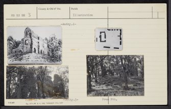 Crawford Castle, NS92SE 3, Ordnance Survey index card, Recto