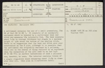 Berries Burn, NS92SE 6, Ordnance Survey index card, page number 1, Recto