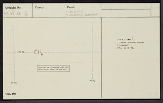 Berries Burn, NS92SE 6, Ordnance Survey index card, Recto