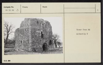 Covington Tower, NS93NE 3, Ordnance Survey index card, page number 3, Recto