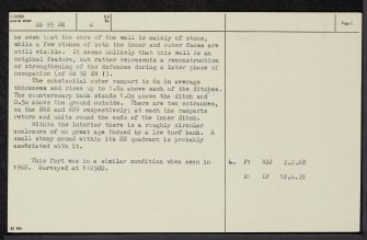 Fallburn, NS93NE 6, Ordnance Survey index card, page number 2, Recto