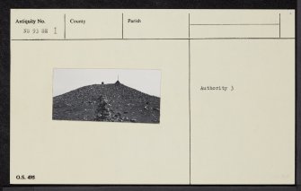 Tinto Cairn, NS93SE 1, Ordnance Survey index card, Recto