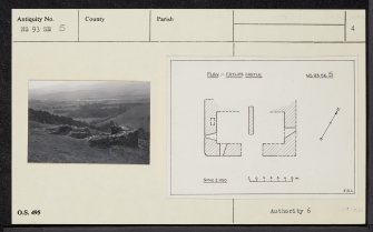 Fatlips Castle, NS93SE 5, Ordnance Survey index card, page number 4, Recto
