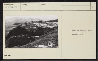 Fatlips Castle, NS93SE 5, Ordnance Survey index card, page number 3, Recto