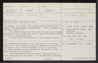 Eastshield, NS94NE 1, Ordnance Survey index card, page number 1, Recto