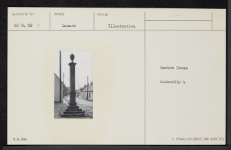 Carnwath, Main Street, Cross, NS94NE 8, Ordnance Survey index card, Recto