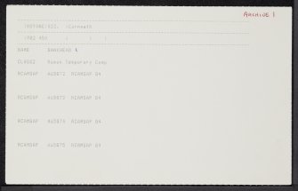 Bankhead, NS94NE 23, Ordnance Survey index card, page number 1, Recto
