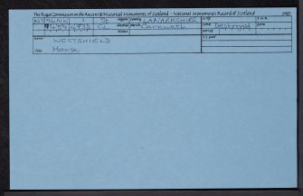 Westshield, NS94NW 1, Ordnance Survey index card, Recto