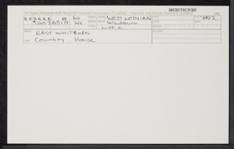 East Whitburn, NS96NE 19, Ordnance Survey index card, Recto