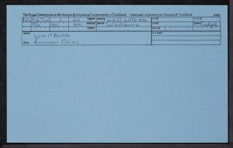 Whitburn, NS96SW 1, Ordnance Survey index card, Recto