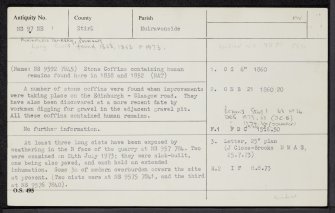 Avonglen Quarry, Polmont, NS97NE 1, Ordnance Survey index card, Recto