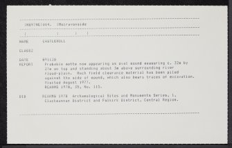 Castlehill, NS97NE 4, Ordnance Survey index card, Recto