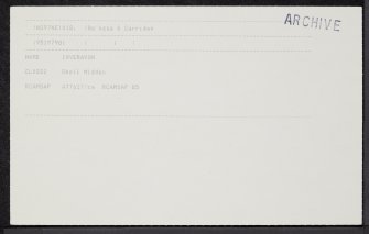 Inveravon, NS97NE 18, Ordnance Survey index card, Recto