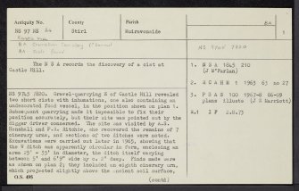 Kinneil Mill, NS97NE 24, Ordnance Survey index card, page number 1, Recto