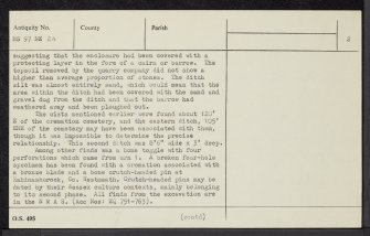Kinneil Mill, NS97NE 24, Ordnance Survey index card, page number 2, Verso