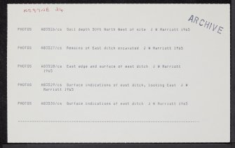Kinneil Mill, NS97NE 24, Ordnance Survey index card, Recto