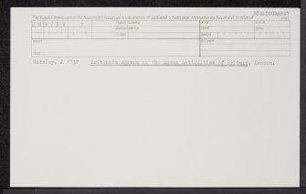 Laurieston, Swinedyke Plantation, NS97NW 1, Ordnance Survey index card, Recto