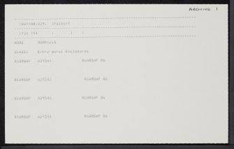Mumrills, NS97NW 29, Ordnance Survey index card, page number 1, Recto
