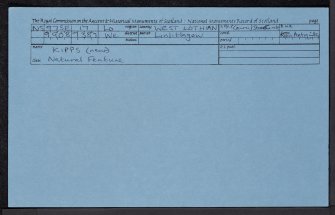 Kipps (Near), NS97SE 17, Ordnance Survey index card, Recto