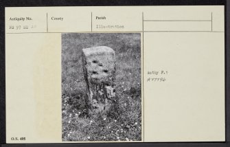 Torphichen Churchyard, Refuge Stone, NS97SE 25, Ordnance Survey index card, Recto