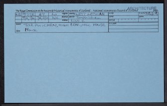 Torphichen, High Brae, Hill House, NS97SE 47, Ordnance Survey index card, Recto