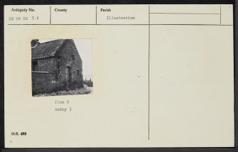 Culross Abbey House, West Lodge, NS98NE 3.1, Ordnance Survey index card, Recto