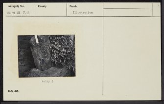Culross Abbey, NS98NE 3.2, Ordnance Survey index card, Recto